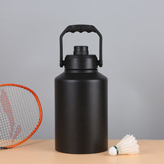 Double Wall Half Gallon Insulated Water Bottle Jug 64oz 128oz Stainless Steel Sports Water Flask with Handle