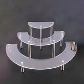 3 Layers Of Acrylic Cake Display Stand Cosmetics Round Dessert Display Stand Cake Stand