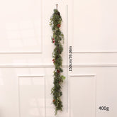 Christmas Decorative Wreath with Fir Branches, Wall Hanging Window Decoration, Artificial Garland for Holiday Display