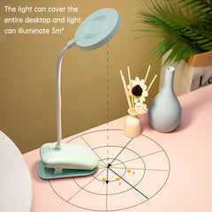 Table Lamp Eye Protection Desk Rechargeable Plug-In Dual Purpose Clamp Table Lamp Dormitory Bedroom Learning LED Bedside