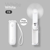 Portable Fan Mini Handheld Fan USB Recharge Hand Held Small Pocket Fan with Power Bank Flashlight Feature