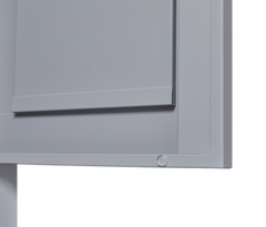 Grey metal kitchen storage cabinet, kitchen pantry storage cabinet with door and shelf, adjustable leveling feet