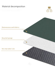 Diatom MudFloor Mat Toilet Entrance Mat Anti-slip Water Absorption Toilet Technology Velvet Soft Bathroom Mat