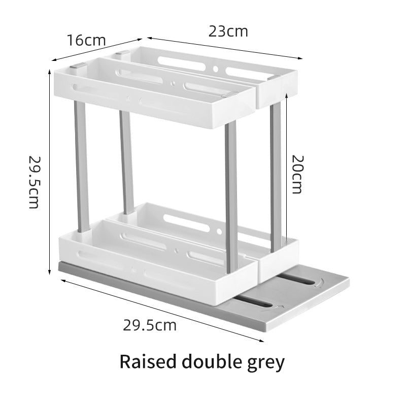 Multi Functional Rotary Pull Organizer Storage Rack Kitchen Desktop Condiment Rack Storage