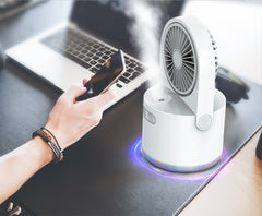 USB Charging Humidification Spray Small Fan Desktop Cooling Cooling Water Supply Fan Mini Portable Small Fan