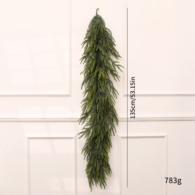 Christmas Decorative Wreath with Fir Branches, Wall Hanging Window Decoration, Artificial Garland for Holiday Display