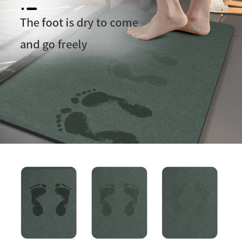 Diatom MudFloor Mat Toilet Entrance Mat Anti-slip Water Absorption Toilet Technology Velvet Soft Bathroom Mat