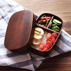 Japanese Creative Wooden Lunch Box Divided Lunch Box Student Lunch Box Lunch Box Dried Fruit Box Sushi Box