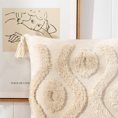 Tassels Cushion Cover 45x45cm Beige White Pillow Covers Decorative Pillow Case Square Home Boho Decor Macrame Pillowcase