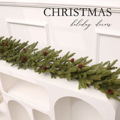 Christmas Decorative Wreath with Fir Branches, Wall Hanging Window Decoration, Artificial Garland for Holiday Display