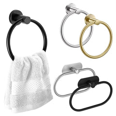 Black Towel Ring Nordic Round Towel Rack Towel Ring Hanging Rack Ring