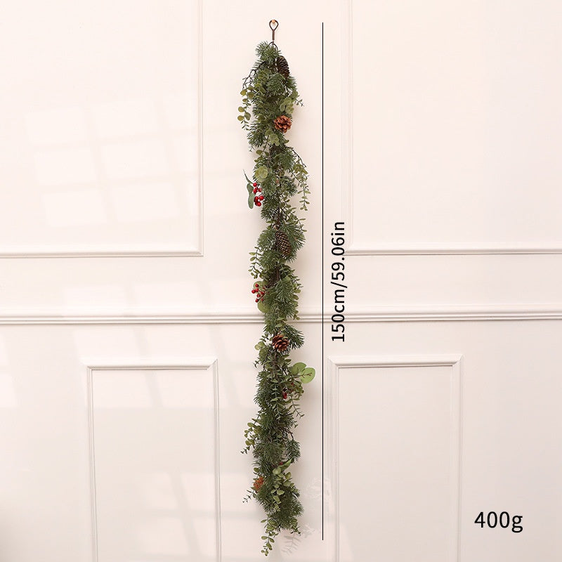 Christmas Decorative Wreath with Fir Branches, Wall Hanging Window Decoration, Artificial Garland for Holiday Display