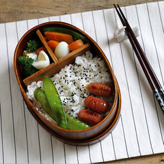 Japanese Creative Wooden Lunch Box Divided Lunch Box Student Lunch Box Lunch Box Dried Fruit Box Sushi Box