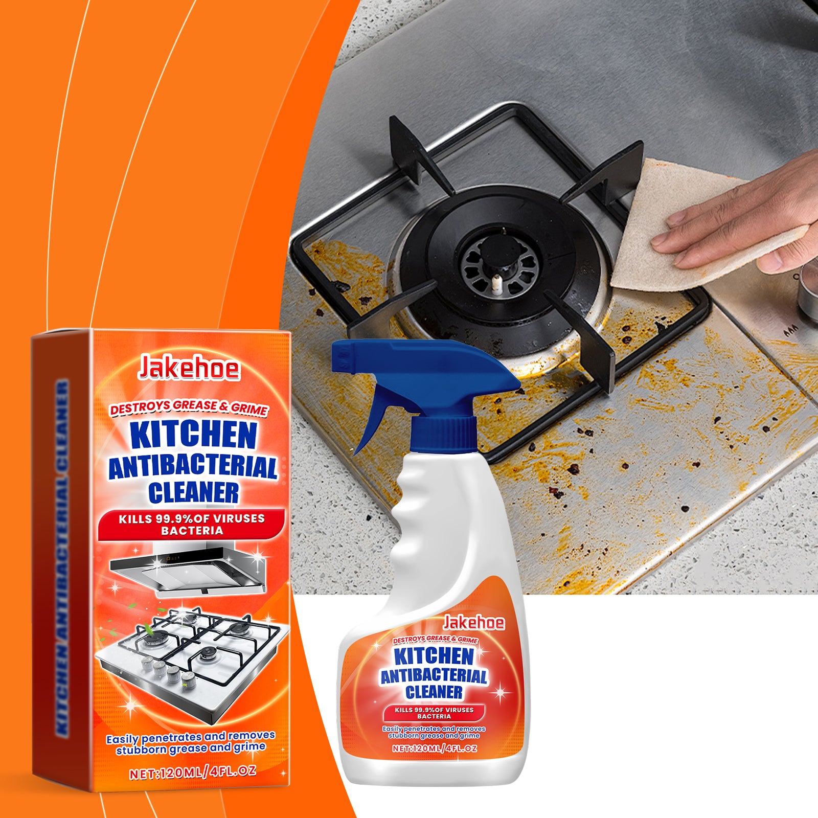 Kitchen Spray Cleaner, Kitchen Stove Hood Cleaning Oil And Dirt Removal Cleaner