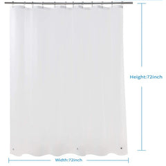 Bathroom Shower Lining Frosted Plastic Extra Long Shower Curtain Liner With Magnet Metal Eyelets Thickened Shower Curtain