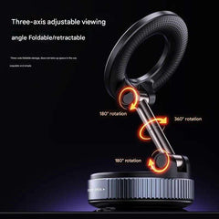 Vacuum suction phone holder car mounted rotating magnetic phone holder