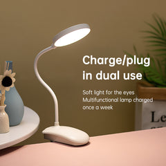 Table Lamp Eye Protection Desk Rechargeable Plug-In Dual Purpose Clamp Table Lamp Dormitory Bedroom Learning LED Bedside
