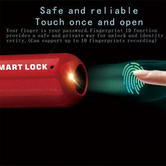 Mini Fingerprint Padlock USB Keyless Luggage Lock Electronic Lock Smart Biometric Fingerprint Door Lock Quick Unlock For Travel