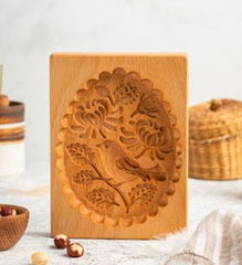 Cookie Mold Cutter Premium Beech Wood Cookie Shortbread Rectangular Wooden Animal Cookie Mold