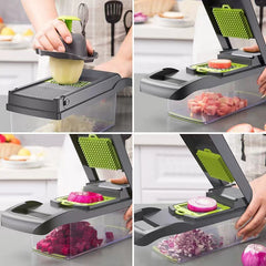 Multifunctional Vegetable Chopper Kitchen Dicer Grater Shredder Set Vegetable Cutter