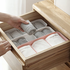 Grid Socks Storage Box Plastic Underwear Panties Storage Box Desktop Drawer Organizer Box Can Be Stacked