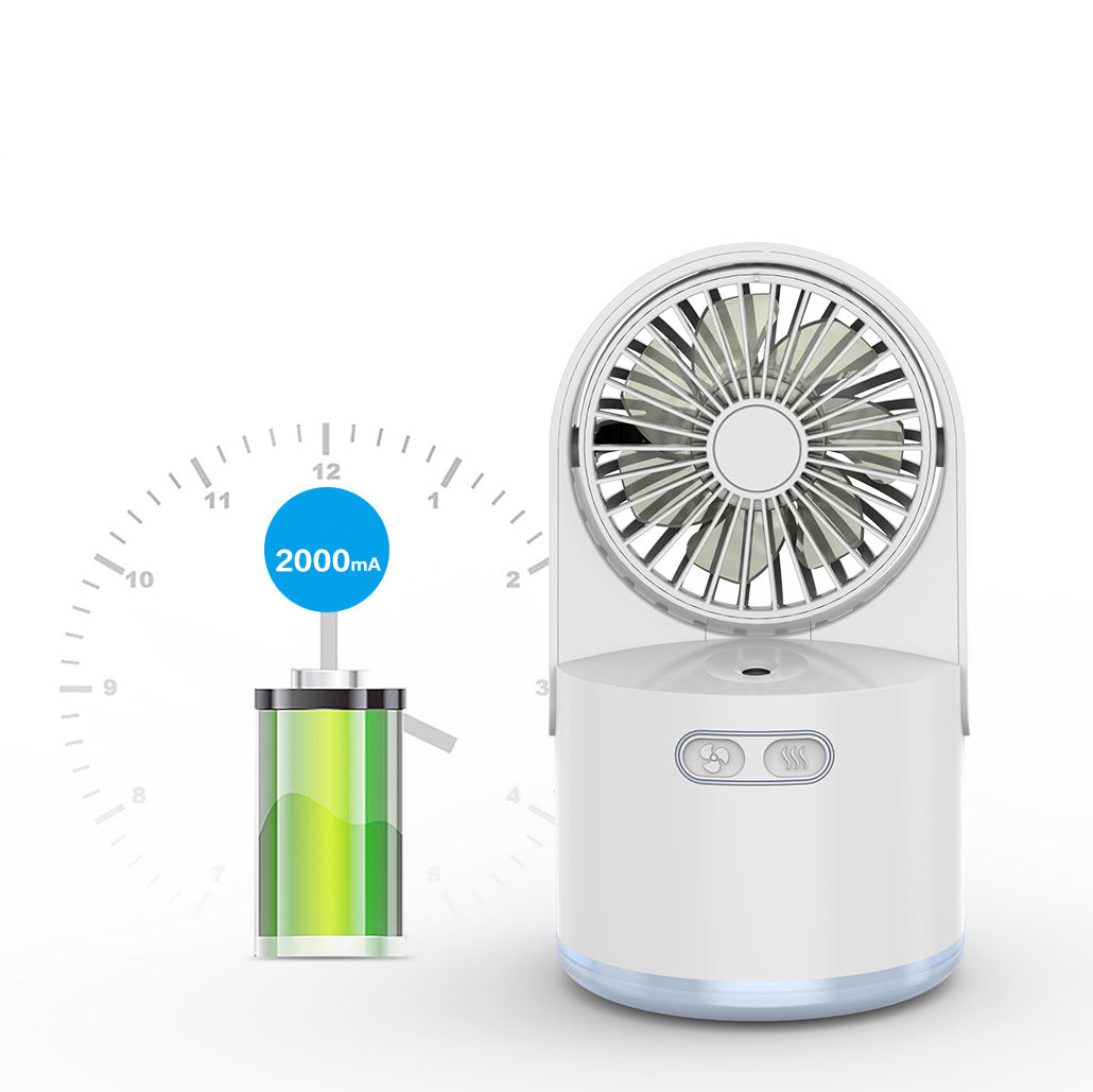 USB Charging Humidification Spray Small Fan Desktop Cooling Cooling Water Supply Fan Mini Portable Small Fan