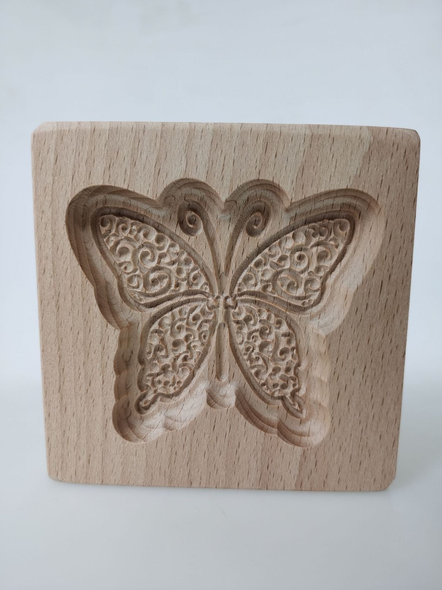 Cookie Mold Cutter Premium Beech Wood Cookie Shortbread Square Wooden Cookie Mold
