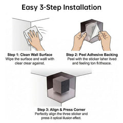 3D Creative Wall Stickers - Reality-Remodeling Illusion Art for Impossible Corners, Home & Wall Decor