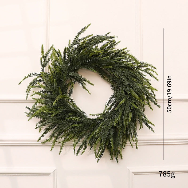 Christmas Decorative Wreath with Fir Branches, Wall Hanging Window Decoration, Artificial Garland for Holiday Display