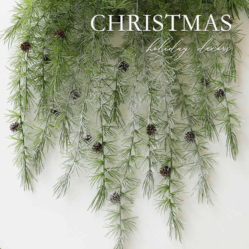 Faux Green Plant Hanging Vine Basket, Christmas Decoration Hanging Ornament