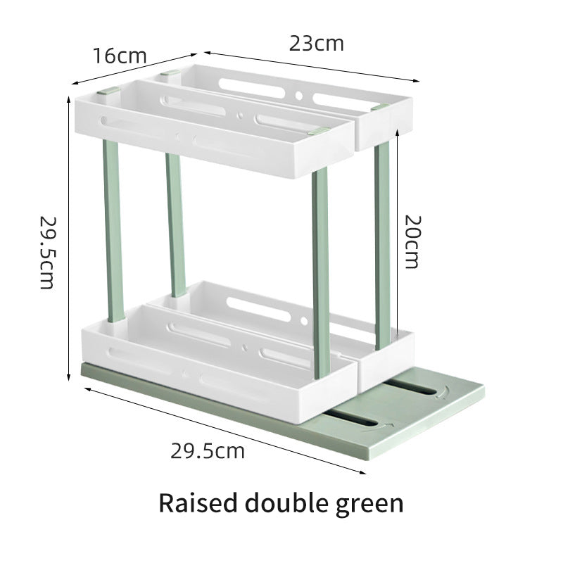 Multi Functional Rotary Pull Organizer Storage Rack Kitchen Desktop Condiment Rack Storage